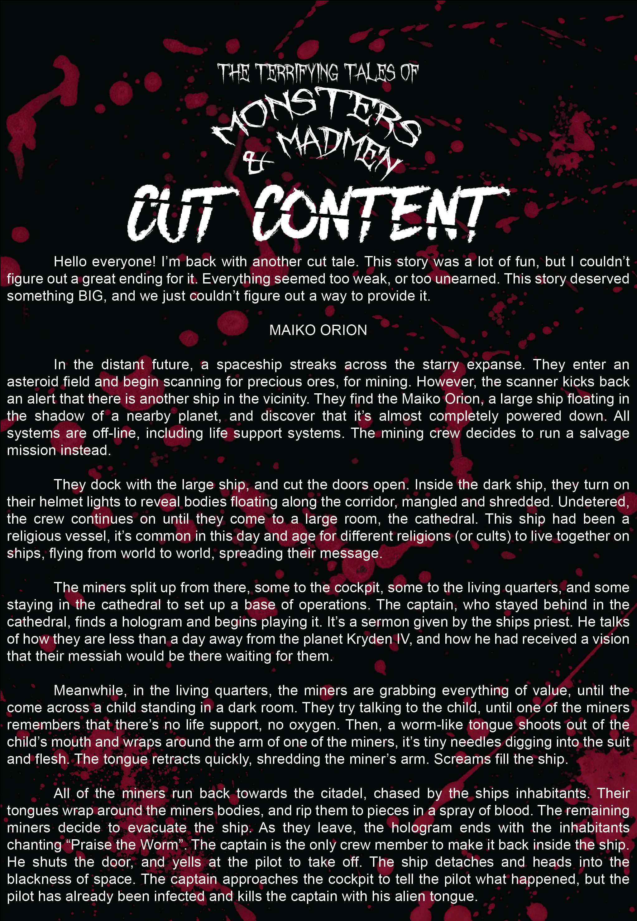 Cut Content: Maiko Orion